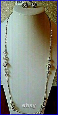 St John Jewelry Necklace And Earrings Set In Gold Tone /sim Pearl Magnificent Ne