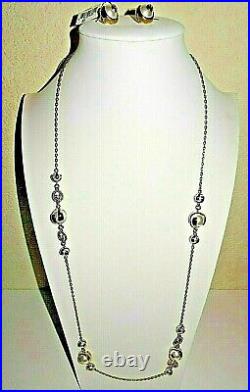 St John Jewelry Necklace And Earrings Set In Gold Tone /sim Pearl Magnificent Ne