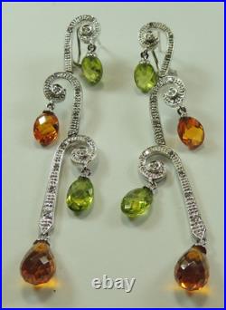 Statement Golden Coin Pearl Necklace with Quartz Earrings Set Wedding