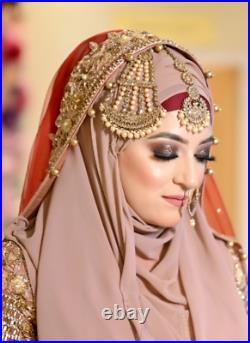 Stunning 9 Piece Quality Indian Wedding Bridal Gold Pearl Rani Set RRP £ 500