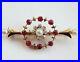 Stunning-Antique-Victorian-15ct-Gold-Ruby-Diamond-Pearl-set-Brooch-c1885-01-wx