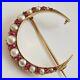 Stunning-Antique-Victorian-15ct-Gold-Ruby-Pearl-set-Crescent-Brooch-c1895-01-hx