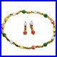 Stunning-BULGARI-Gemstone-18k-Yellow-Gold-Bead-Link-Necklace-Earrings-Set-01-yo