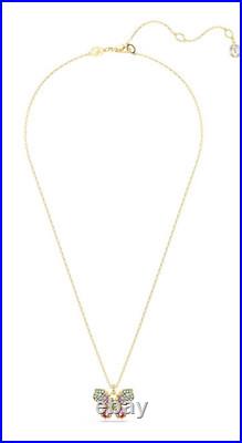 Swarovski Idyllia Drop Earrings + Butterfly Multicolored Gold-tone Pendant NWT