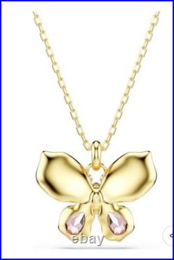 Swarovski Idyllia Drop Earrings + Butterfly Multicolored Gold-tone Pendant NWT