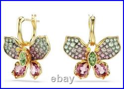 Swarovski Idyllia Drop Earrings + Butterfly Multicolored Gold-tone Pendant NWT