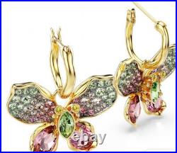 Swarovski Idyllia Drop Earrings + Butterfly Multicolored Gold-tone Pendant NWT