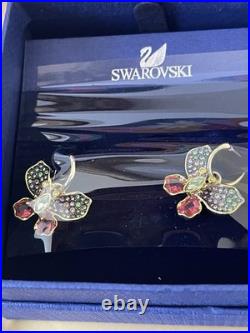 Swarovski Idyllia Drop Earrings + Butterfly Multicolored Gold-tone Pendant NWT