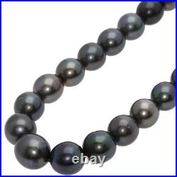 TASAKI Black Pearl Pearl Earring 2-piece set Necklace K14 White Gold Ladie TASAKI Black Pearl Pearl Earring 2-piece set Necklace K14 White Gold Ladie
