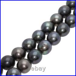 TASAKI Black Pearl Pearl Earring 2-piece set Necklace K14 White Gold Ladie TASAKI Black Pearl Pearl Earring 2-piece set Necklace K14 White Gold Ladie