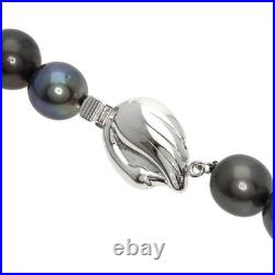 TASAKI Black Pearl Pearl Earring 2-piece set Necklace K14 White Gold Ladie TASAKI Black Pearl Pearl Earring 2-piece set Necklace K14 White Gold Ladie