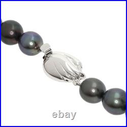 TASAKI Black Pearl Pearl Earring 2-piece set Necklace K14 White Gold Ladie TASAKI Black Pearl Pearl Earring 2-piece set Necklace K14 White Gold Ladie
