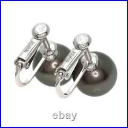 TASAKI Black Pearl Pearl Earring 2-piece set Necklace K14 White Gold Ladie TASAKI Black Pearl Pearl Earring 2-piece set Necklace K14 White Gold Ladie