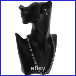TASAKI Black Pearl Pearl Earring 2-piece set Necklace K14 White Gold Ladie TASAKI Black Pearl Pearl Earring 2-piece set Necklace K14 White Gold Ladie