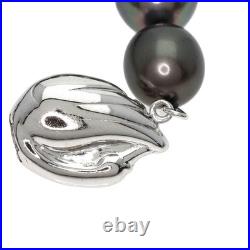 TASAKI Black Pearl Pearl Earring 2-piece set Necklace K14 White Gold Ladie TASAKI Black Pearl Pearl Earring 2-piece set Necklace K14 White Gold Ladie