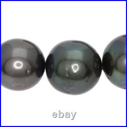 TASAKI Black Pearl Pearl Earring 2-piece set Necklace K14 White Gold Ladie TASAKI Black Pearl Pearl Earring 2-piece set Necklace K14 White Gold Ladie