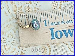 Tahitian Black Pearl Necklace & Earrings Set 14K/10K Gold with Diamonds 8.5g, Ital