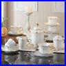 Tea-Set-Porcelain-Gold-Pearl-Bone-China-Coffee-Ceramic-Pot-Teapot-Cups-01-ff