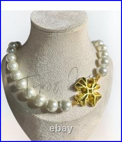 Tory Burch Roxanne Pearl and Gold Necklace & Earring Set Tory Burch Roxanne Pearl and Gold Necklace & Earring Set