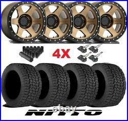 Trd Method Con 6 Wheels Rims Tires 265 70 17 Bronze At Nitto Terra Set