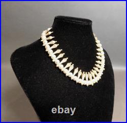 Trifari Jewellery Set Necklace Bracelet & Earrings Gold Tone & Pearls Signed SAM