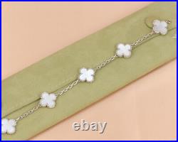 VCA Mother Of Pearl 5 Motifs Alhambra VCA White Gold Bracelet