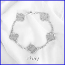 VCA Mother Of Pearl 5 Motifs Alhambra VCA White Gold Bracelet