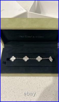 VCA Mother Of Pearl 5 Motifs Alhambra VCA White Gold Bracelet