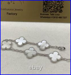 VCA Mother Of Pearl 5 Motifs Alhambra VCA White Gold Bracelet