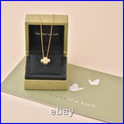 VCA Vintage Alhambra 18K Yellow Gold Yellow Mother of Pearls Diamond Necklace