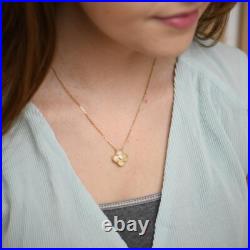 VCA Vintage Alhambra 18K Yellow Gold Yellow Mother of Pearls Diamond Necklace