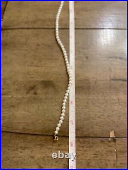 VINTAGE PEARL NECKLACE 18 inch & 7 Bracelet Dainty Set 14K GOLD see pics single