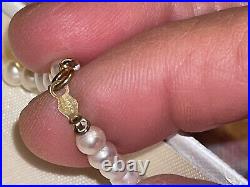 VINTAGE PEARL NECKLACE 18 inch & 7 Bracelet Dainty Set 14K GOLD see pics single