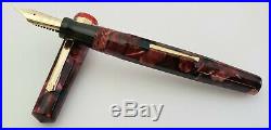 VINTAGE, WAHL EVERSHARP DORIC'GOLD BOND' FOUNTAIN PEN & PENCIL SET in RED PEARL