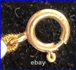 VTG 14K Yellow Gold Cultured Baroque Pearl 17 Necklace & 1.25 Earrings Set