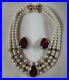 VTG-CRAFT-Signed-Gold-Tone-Pearl-Ruby-Red-Crystal-Necklace-Earrings-Set-01-ci