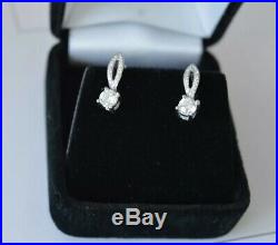 Val $5,900.70 Carat Diamond Drop Solitaire Earrings Set In W GoldChristmas