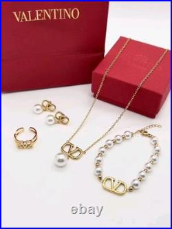 Valentino VLogo Pearl & Gold-Tone Jewelry Set