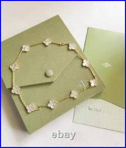 Van Cleef & Arpels Alhambra Necklace Mother-of-pearl 10 motifs 18k Yellow Gold