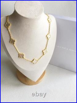 Van Cleef & Arpels Alhambra Necklace Mother-of-pearl 10 motifs 18k Yellow Gold