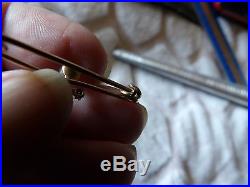 Victorian 10 Carat Rose Gold Set Natural Pearl & Diamond Stock Pin / Brooch G524