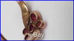 Victorian 10k Yellow Gold Bezel Set 2.00carats Genuine Ruby's & Seed Pearl Ring