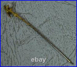 Victorian 15 Carat Gold and Pearl Claw Set Stick Tie Pin