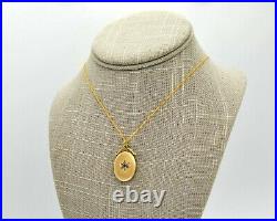 Victorian 9ct Gold Back And Front Pearl & Paste Set Star Locket