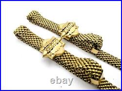 Victorian Bracelet Set Antique Garter Mesh Pearl Wedding Gifts from the 1870s