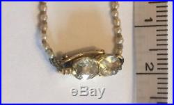 Victorian/Georgian 18ct yellow gold Diamond set clasp natural seed pearls