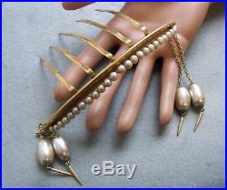 Victorian hair comb hair pin set Moorish style faux pearl hair accessories