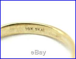 Vintage 10K YELLOW GOLD, PEARL, 4-Prong Setting Womens Ring Size 6, 2.4 Grams