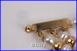 Vintage 14K Gold Freshwater Pearl Triple Strand Necklace Bracelet Set Vintage 14K Gold Freshwater Pearl Triple Strand Necklace Bracelet Set