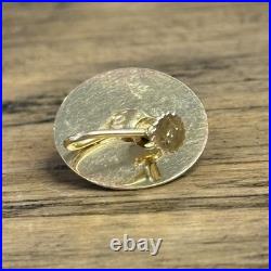 Vintage 14K Gold Pearl Bracelet & Earrings Set 1950 Engraved Estate 22.1g